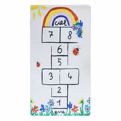 Tapis chambre enfant 80x150 cm Polyester Marelle Beige