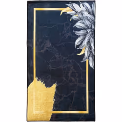 Tapis de salon 120x180 cm Polyester Feuille Noir