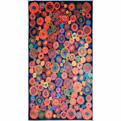 Tapis de salon 160x230 cm Polyester Happy Noir