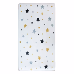 Tapis chambre enfant 80x150 cm Polyester Etoile Ecru