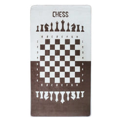 Tapis chambre enfant 120x160 cm Polyester Echec Marron