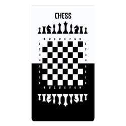 Tapis chambre enfant 100x150 cm Polyester Echec Noir