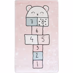 Tapis chambre enfant 120x160 cm Polyester Marelle Rose