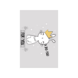 Tapis chambre enfant 100x160 cm Polyester Calin Gris