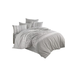 Parure de lit 220x240 cm Polycoton Luna Gris