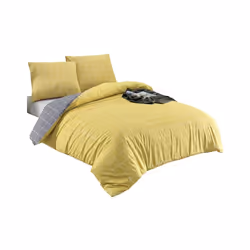 Parure de lit 240x260 cm Polycoton Trendy Jaune