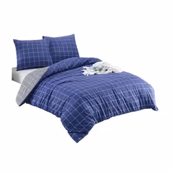 Parure de lit 220x240 cm Polycoton Trendy Bleu