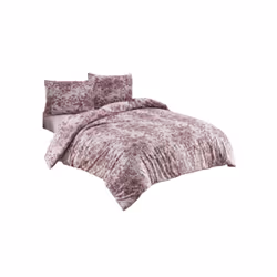 Parure de lit 240x260 cm Polycoton Sofrano Rose