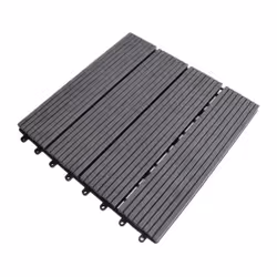 Dalle de jardin gris anthracite en WPC - 30 x 30 x 2 cm - idéale pour créer un chemin ou un parterre soigné dans votre jardin ...