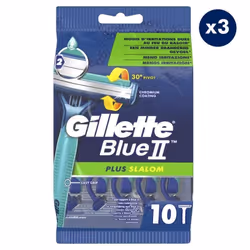 3x10 Rasoirs Jetables Gillette Blue II Plus Slalom