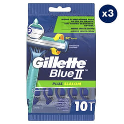 3x10 Rasoirs Jetables Gillette Blue II Plus Slalom