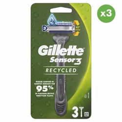 3x3 Rasoirs Jetables Gillette Sensor3 Recycled