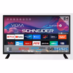 Schneider AG GMSCLED24HV100, 61 cm (24"), 1366 x 720 pixels, LCD, Smart TV, Wifi, Noir
