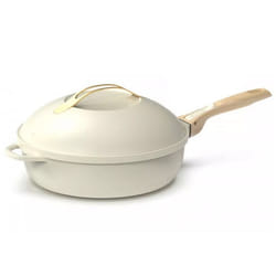 Poêle 8 en 1 - COOKUT - Meringue - 28 cm - Métal recyclé - Poignées détachables