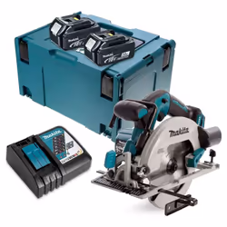Scie circulaire professionnelle Makita, grande mobilité avec ses 2 batteries 3.0 Ah - DHS680RFJ La scie circulaire Makita DHS ...