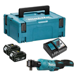 Makita - Clé à cliquet 18 v Li-Ion 3/8' 1/4' 47,5 Nm (2x4,0 Ah) en makpac DWR180RMJ