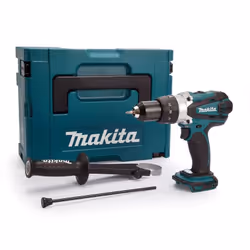 Perceuse à percussion Makita couple de serrage de 91 Nm - DHP458M1J La perceuse visseuse à percussion Makita DHP458 est puiss ...