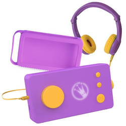 Console Educative - Pack Ma Fabrique à Histoires Violette avec Casque audio violet et sa Coque Violette - Lunii