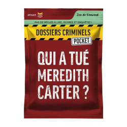 Jeu d enquête Asmodee Dossiers Criminels Pocket 1 Qui a tué Meredith Carter ?
