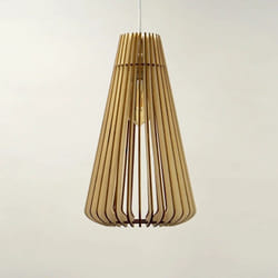 Suspension Led bois Andromède - Atelier Loupiote
