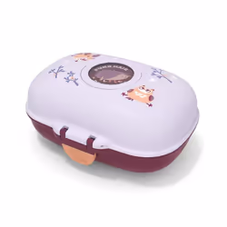 MONBENTO - Boîte à Goûter Snack Box Hermétique - Idéal Pour Ecole ou Parc - MB Gram mauve Owly