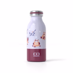 MONBENTO - Bouteille Isotherme Enfant - Gourde Inox Isotherme 350ml - Garde au Chaud/Froid - MB Cooly mauve Owly