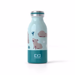 MONBENTO - Bouteille Isotherme Enfant - Gourde Inox Isotherme 350ml - Garde au Chaud/Froid - MB Cooly bleu Capy