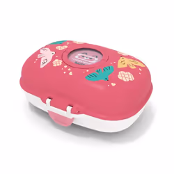 MONBENTO - Boîte à Goûter Snack Box Hermétique - Idéal Pour Ecole ou Parc - MB Gram rose Birds