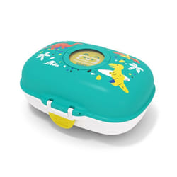 MONBENTO - Boîte à Goûter Snack Box Hermétique - Idéal Pour Ecole ou Parc - MB Gram bleu Dino