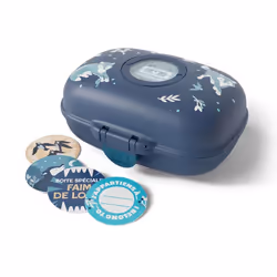 MONBENTO - Boîte à Goûter Snack Box Hermétique - Idéal Pour Ecole ou Parc - MB Gram bleu Wolf