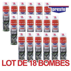 18 bombes de produit nettoyant pour freins - Voiture - Moto - Sans acétone - Presto