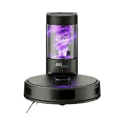 Robot aspirateur laveur - EZICLEAN AirFlow MAX - LIDAR connecté avec base de vidage - 15 000 Pa - 2 L - 160 min - Noir