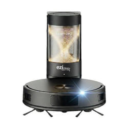 Robot aspirateur laveur - EZICLEAN CyberFlow MAX - GYROSMART connecté avec base de vidage - 10 000 Pa - 2 L - 80 min - Noir