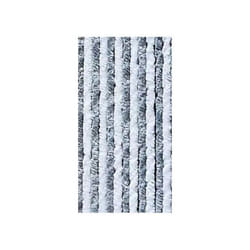 Rideau de porte chenilles gris / blanc pour caravane et camping-car
