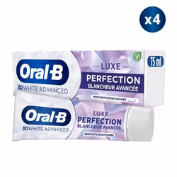 4 Dentifrices Oral-B 3D White Advanced Luxe Perfection 75ml