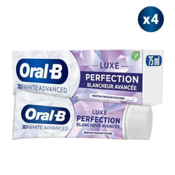 4 Dentifrices Oral-B  3D White Advanced Luxe Perfection 75ml