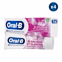 4 Dentifrices Oral-B  3D White Advanced Luxe Blancheur et Glamour 75ml
