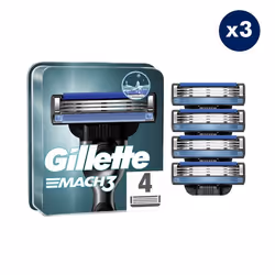 3x4 Lames De Rasoirs Mach 3, Gillette