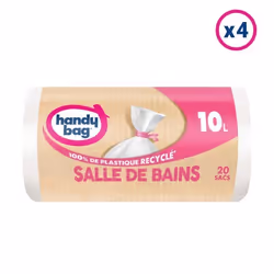 4x20 Sacs poubelle 10L à lien - Salle de Bains - Handy Bag