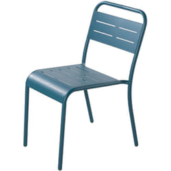 Concept-usine - bergame - Lot de 6 chaises en acier bleu