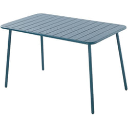 Bergame - Table en acier 4/6 places bleue