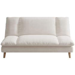 Canapé convertible 3 places en tissu beige VASCO