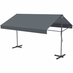 Store banne gris avec toile déperlant 2.95 x 3 m Transformez votre espace extérieur avec le store banne ISEO, une solution él ...