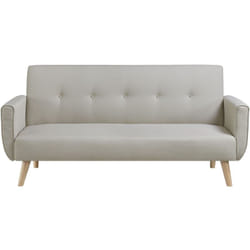 Malmo - Canapé scandinave convertible 3 places beige