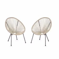 Set de 2 chaises Beige ACAPULCO, Concept Usine
