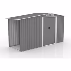 Cet abri de 4,38 m² offre une solution spacieuse et pratique pour votre jardin. Arborant une élégante teinte grise avec des t ...