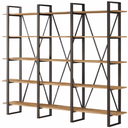 Bibliothèque Astoria style industriel bois et métal Découvrez le meuble étagère Kotor, une pièce polyvalente au style industr ...