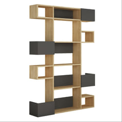 Bibliothèque bois et anthracite ELIO, Concept Usine
