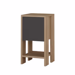 Table de chevet bois et gris avec rangement SISA, Concept Usine