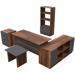 Découvrez cet ensemble de meubles de bureau complet qui associe fonctionnalité et style contemporain. Avec sa couleur princip ...